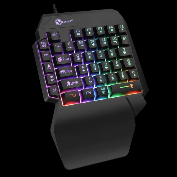 35-Key One-Handed Mini Gaming Keyboard USB Wired Ultra-Slim Backlit for PC Laptop Smartphone